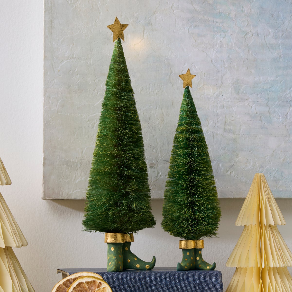 Patience Brewster Dash Away Sisal Elf Tree Figures - Image 2