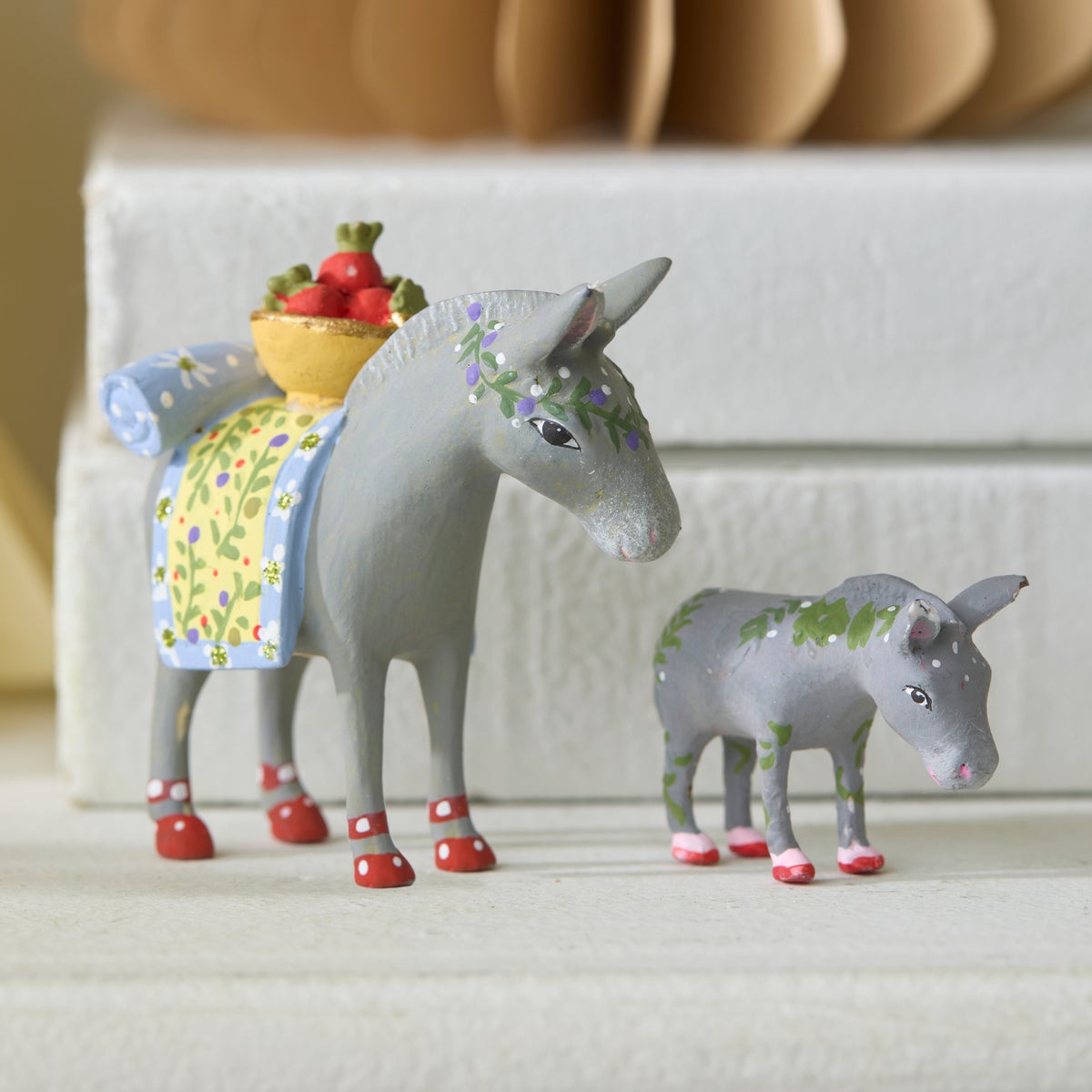 Patience Brewster Nativity Mother & Baby Donkey Mini Figures - Image 2