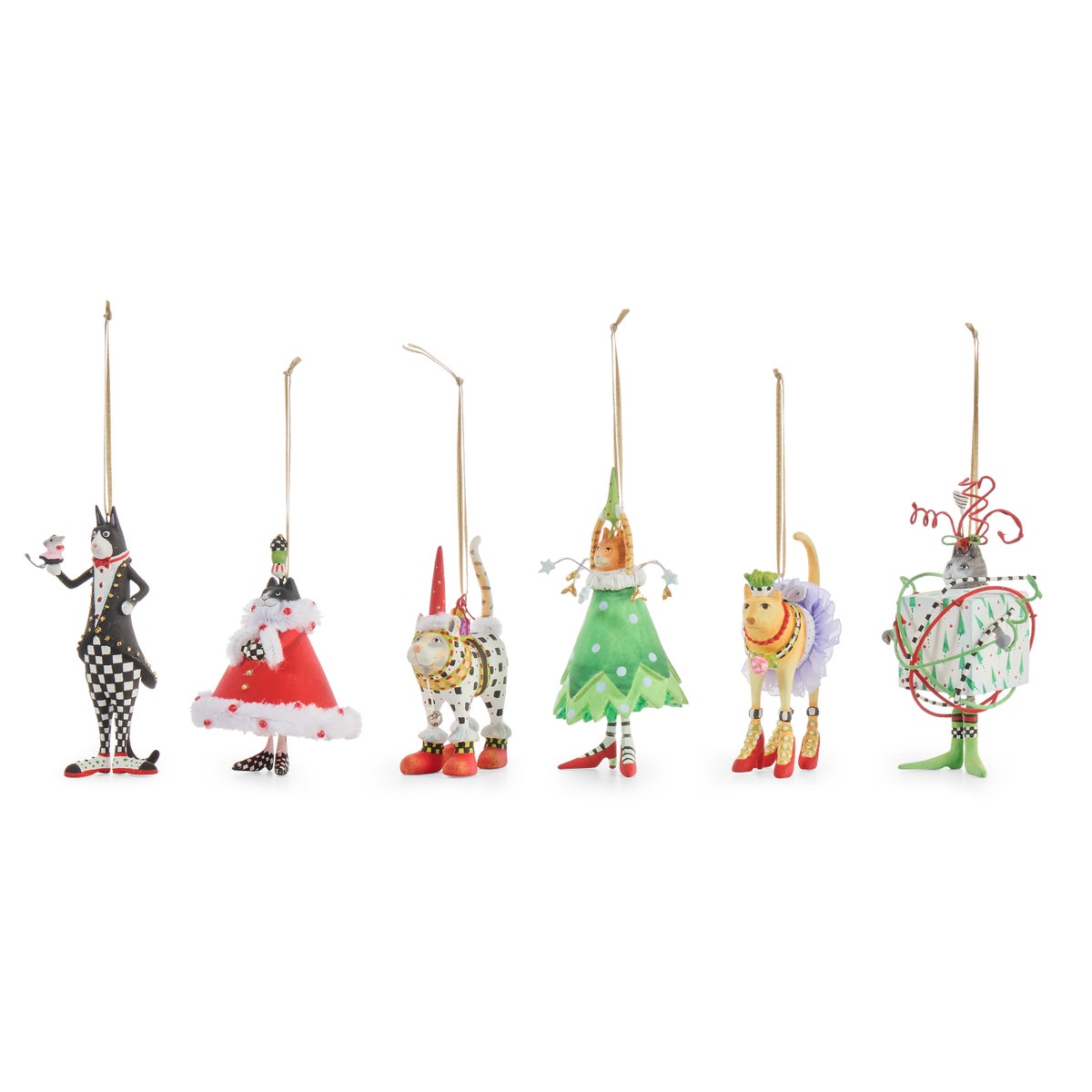 Patience Brewster Mini Cat Ornaments, Set of 6 - Image 3
