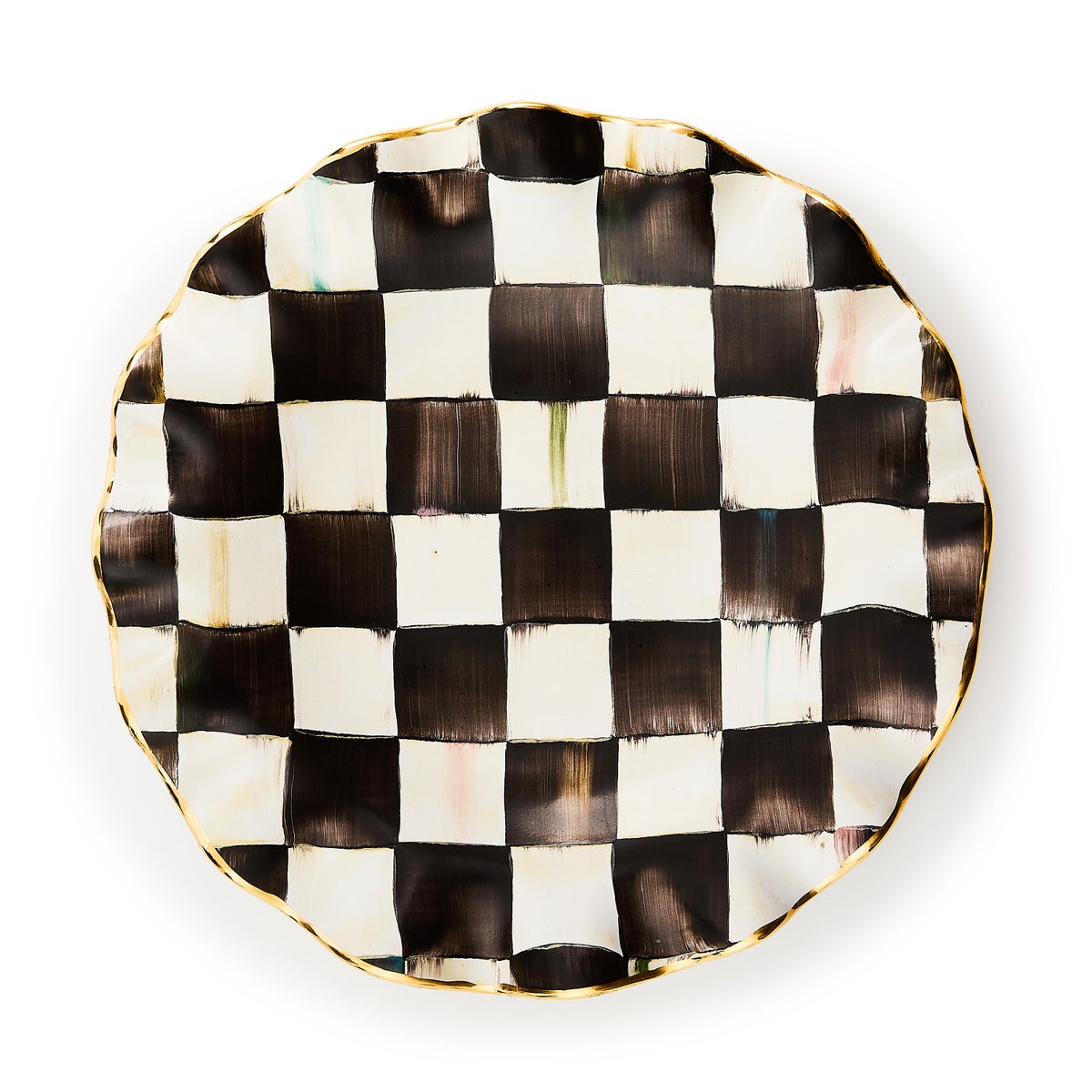 Courtly Check Ceramic Fluted Dinner Plate - Image 3