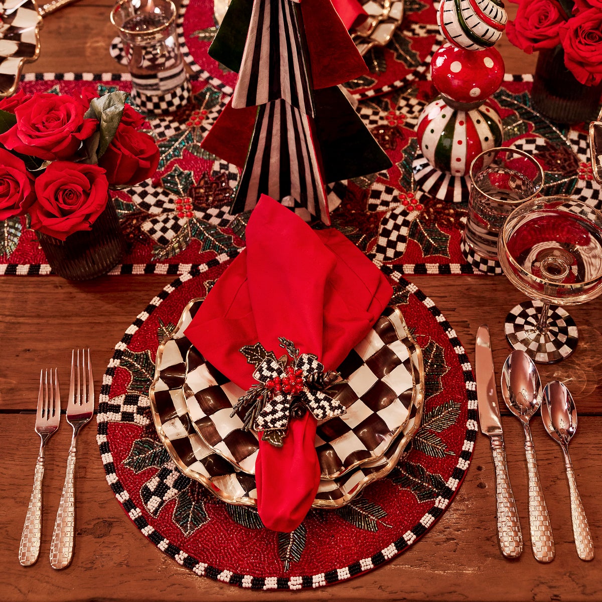 Courtly Check Ceramic Fluted Dinner Plate - Image 8