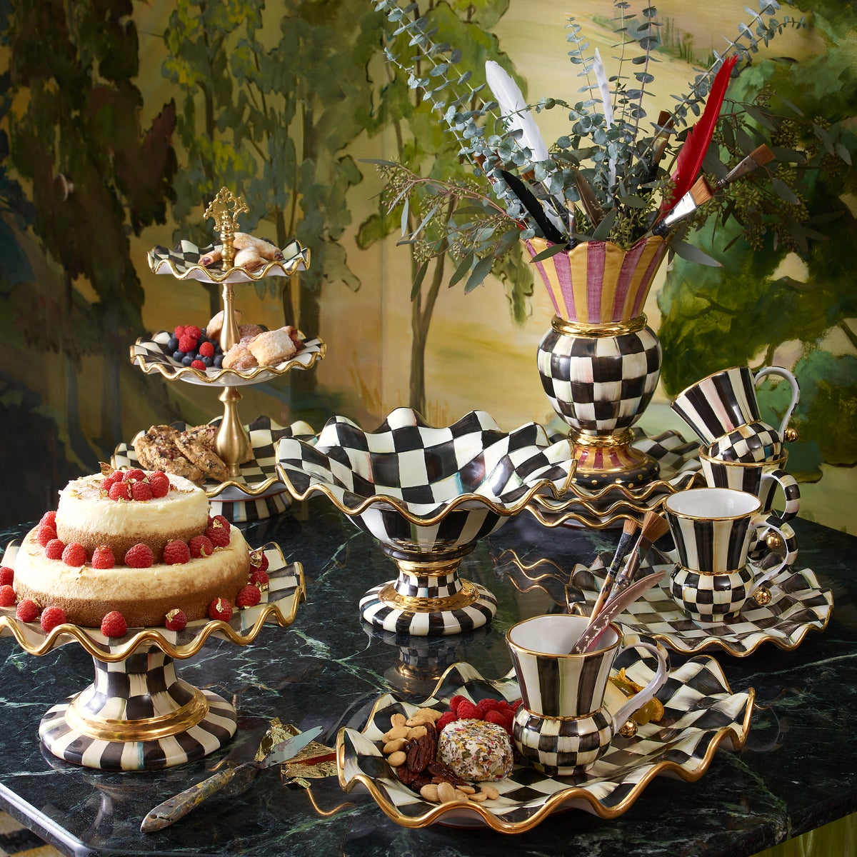Courtly Check Ceramic Compote - Image 8