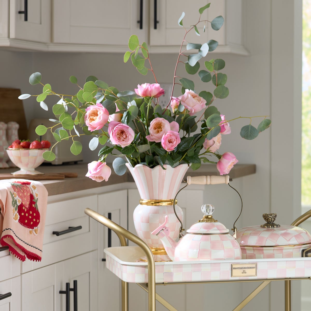 Rosy Check Ceramic Great Vase - Image 4