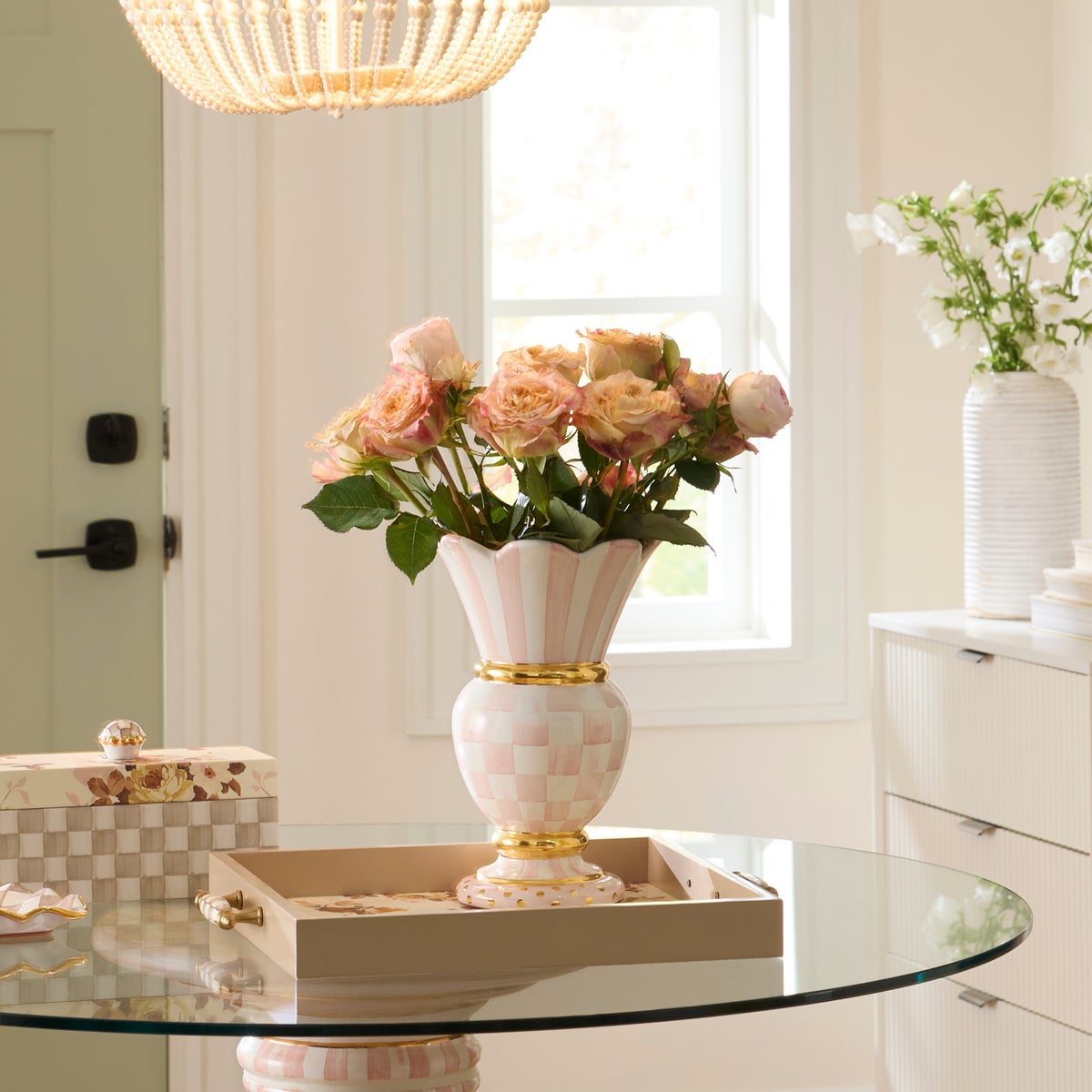 Rosy Check Ceramic Great Vase - Image 6