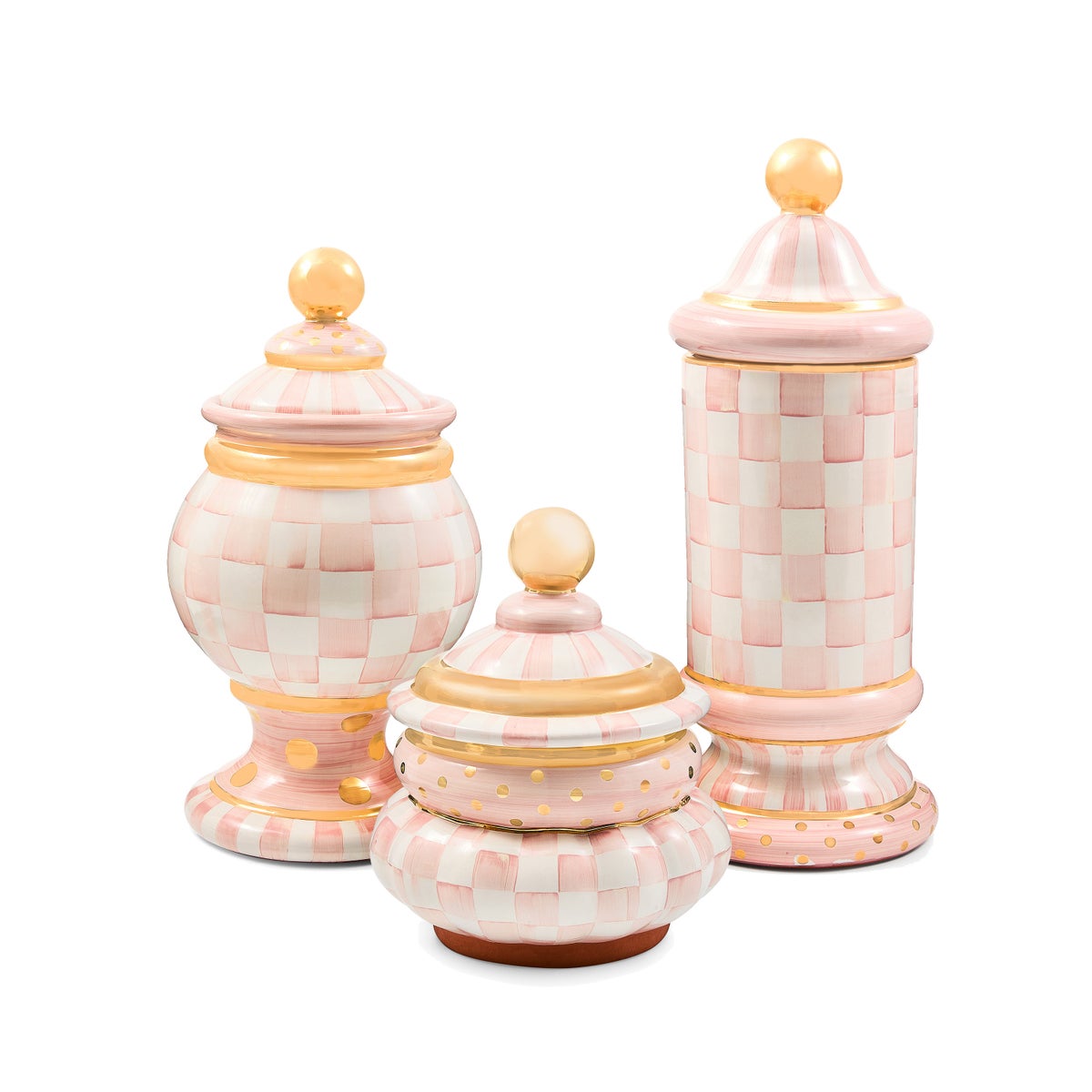 Rosy Check Ceramic Globe Canister - Image 4