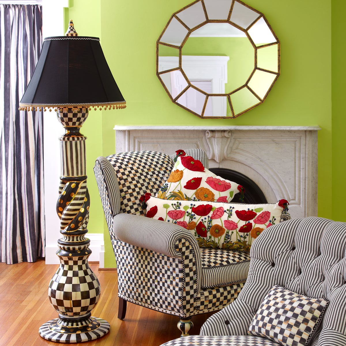 Courtly Check Ceramic Floor Lamp - Image 2