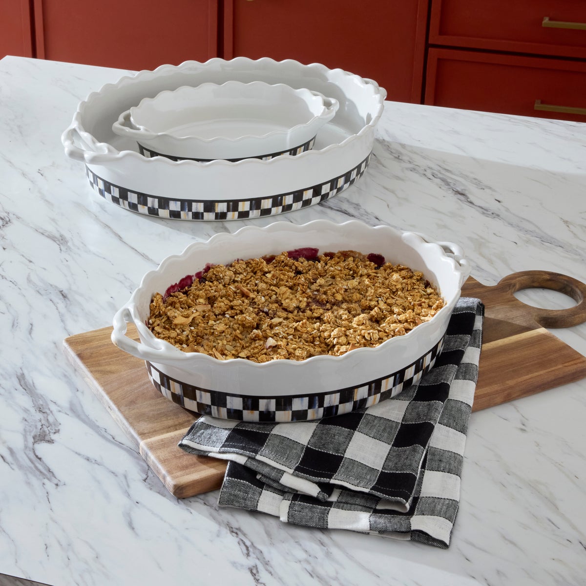 Courtly Check Everyday Medium Oval Baker - Image 2