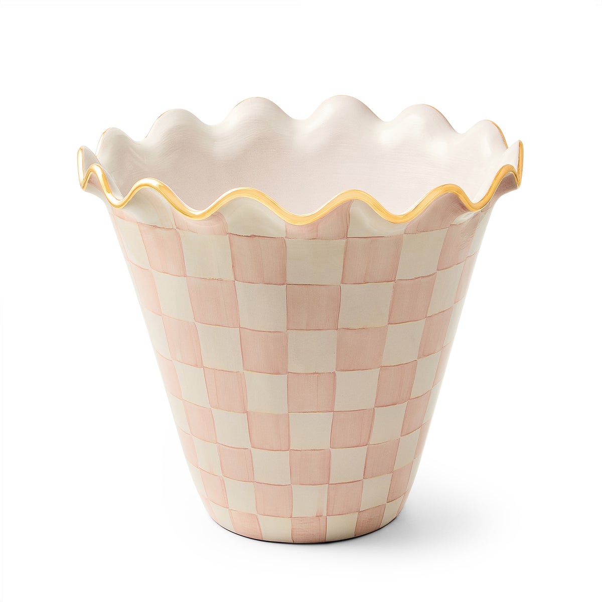 Rosy Check Ceramic Jumbo Garden Pot