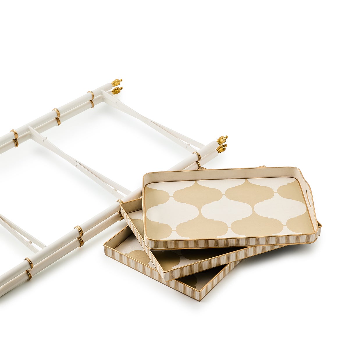 Mocha 3-Tier Tray Table - Image 3