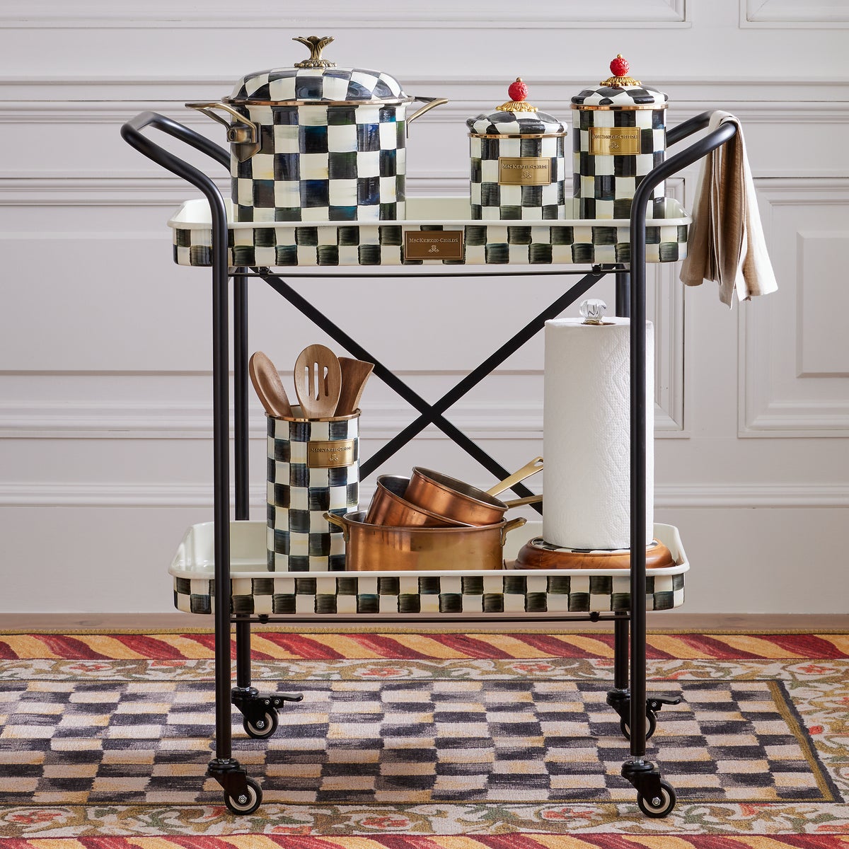Courtly Check 2-Tier Kitchen Cart - Image 2