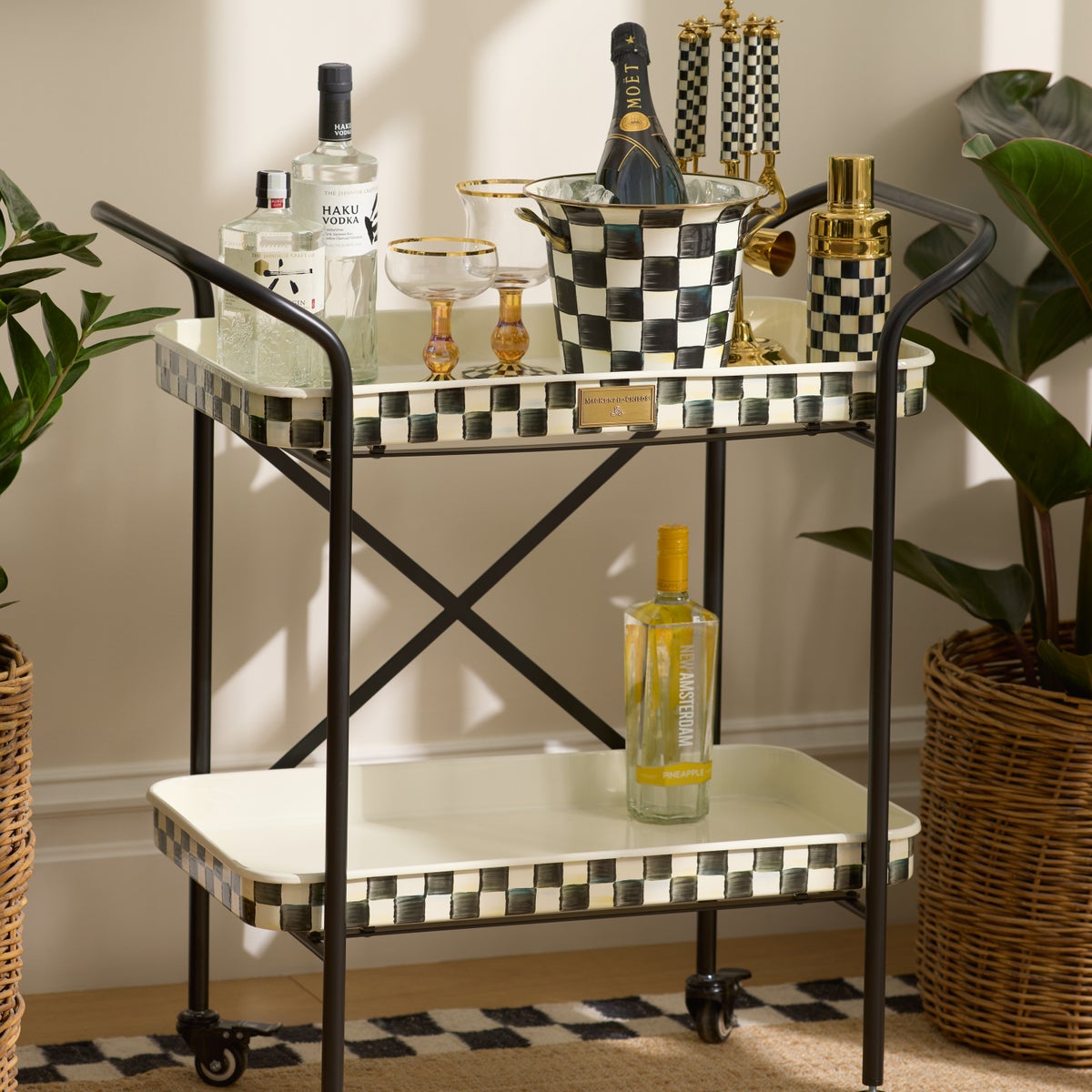 Courtly Check 2-Tier Kitchen Cart - Image 5