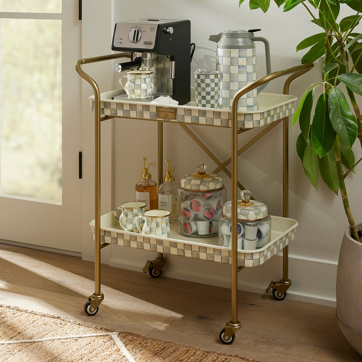 Sterling Check 2-Tier Kitchen Cart - Image 5