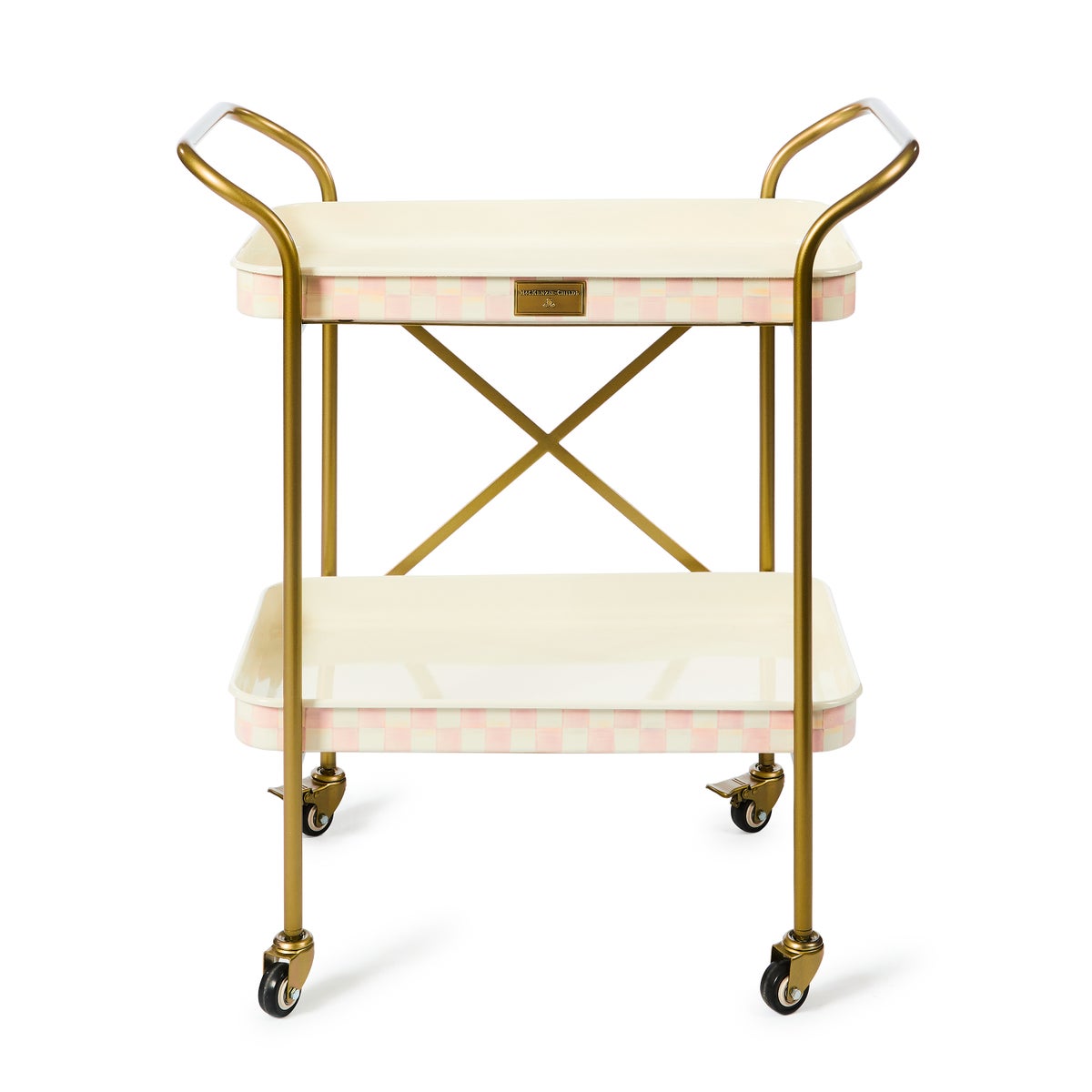 Rosy Check 2-Tier Kitchen Cart - Image 3