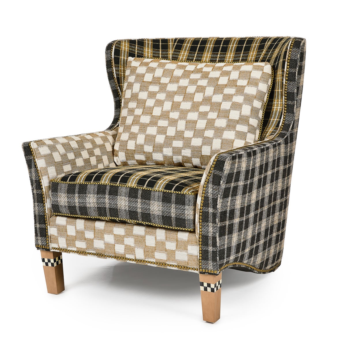 Mad for Plaid Wing Chair - Image 6