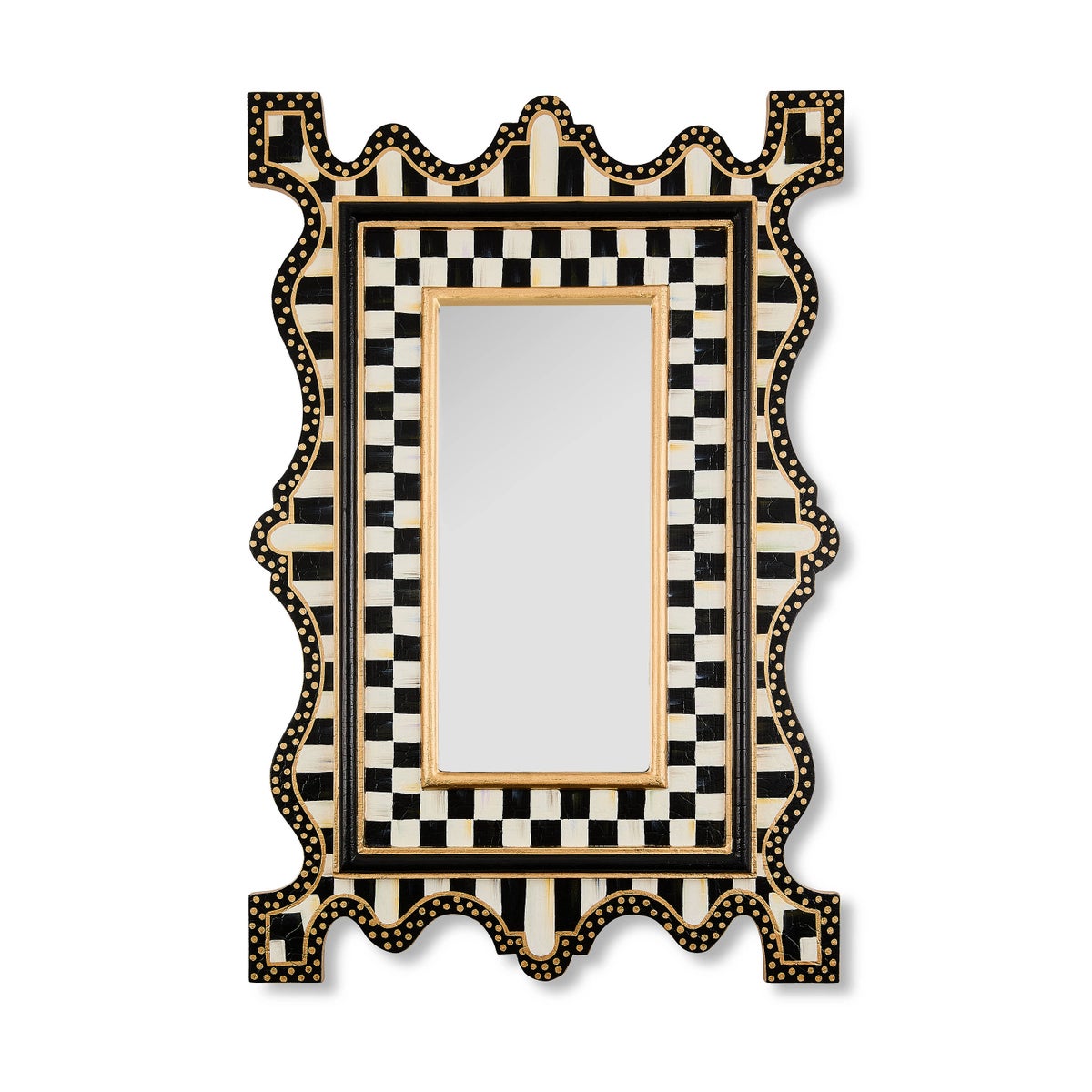 Courtly Check & Stripe Small Wall Mirror