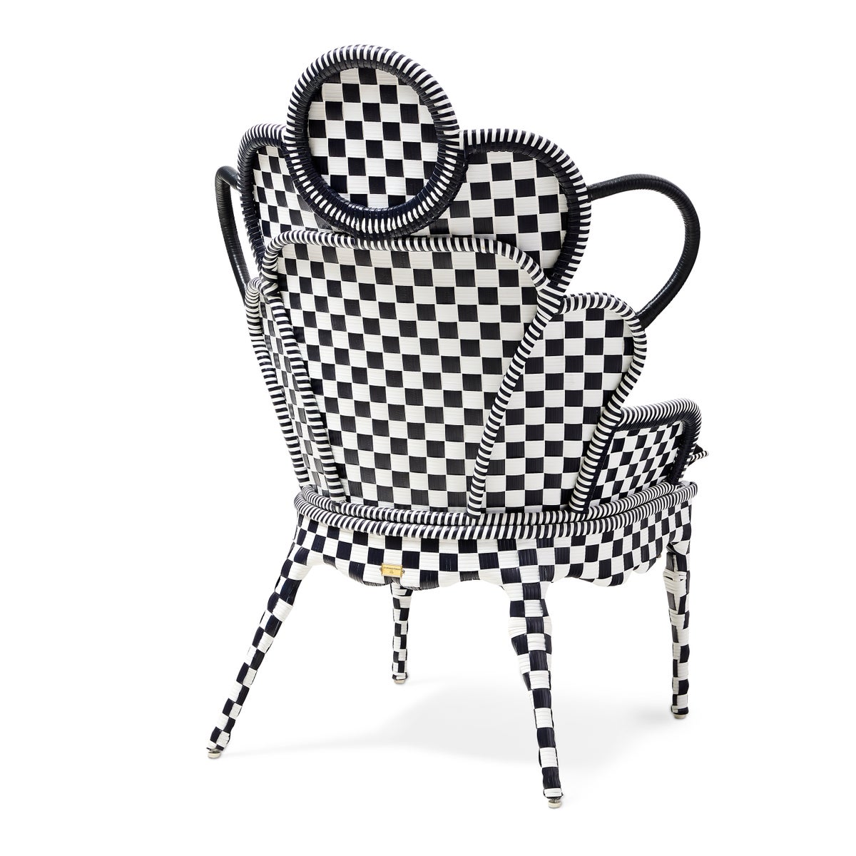 Gambit Check Outdoor Wing Chair - Image 4