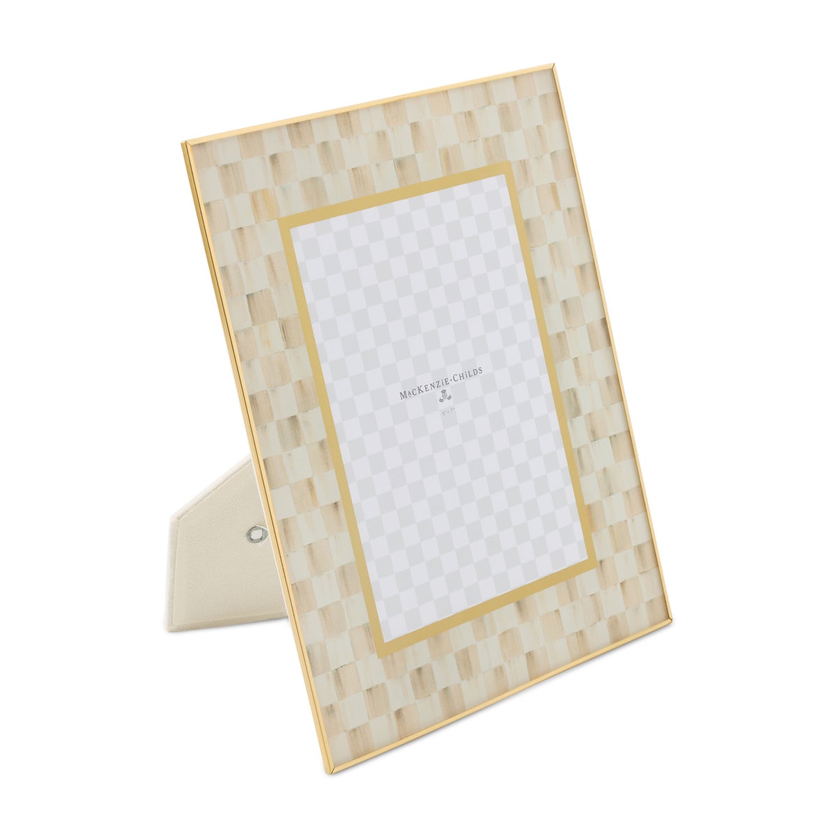Mocha Check 5" x 7" Glass Frame - Image 3