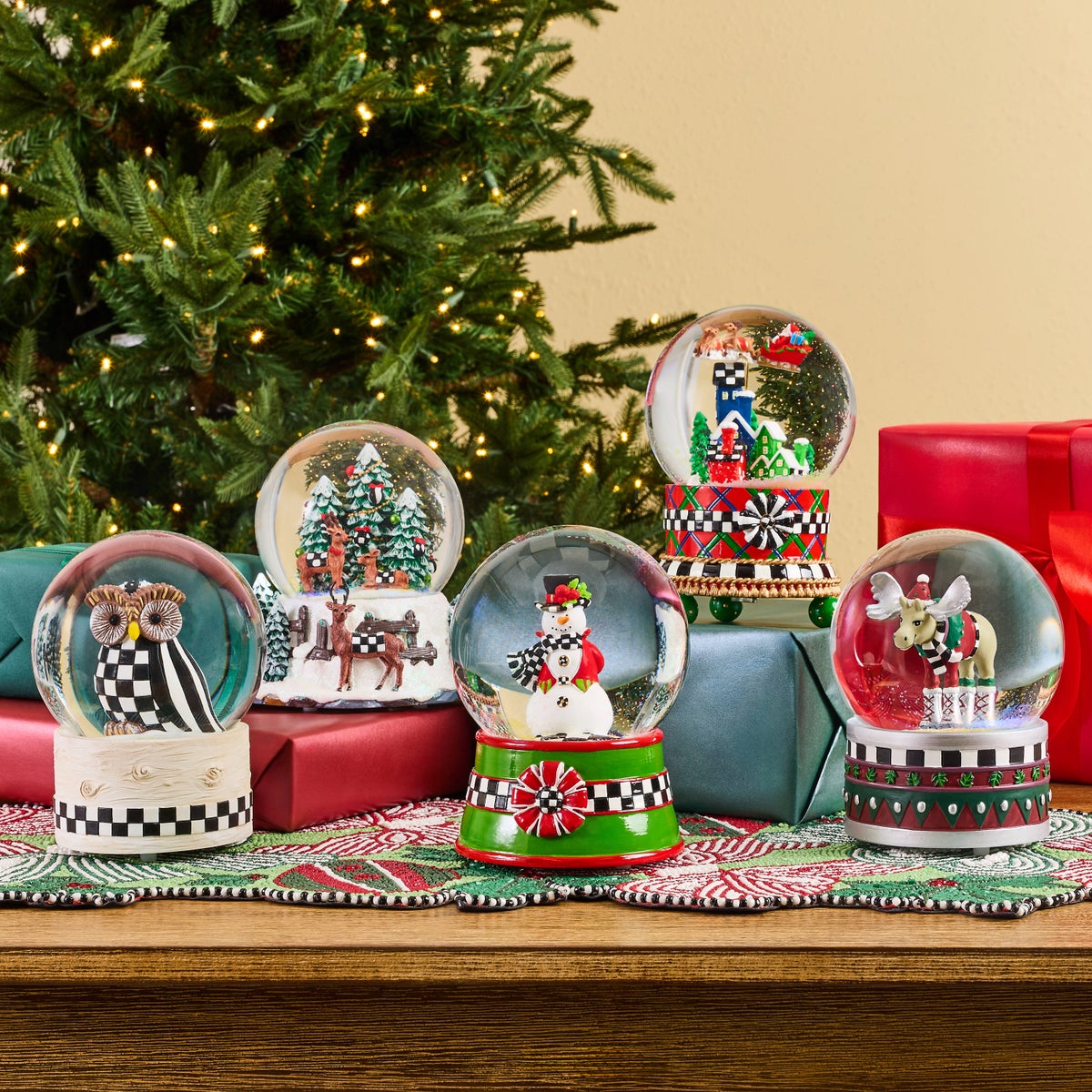 Holiday Forest Deer Snow Globe - Image 2