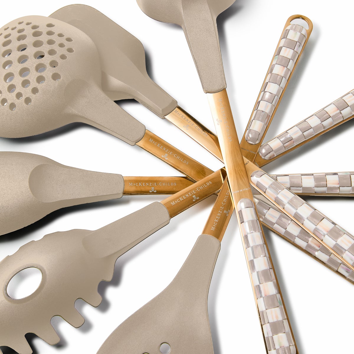 Mocha Check Pasta Spoon - Image 3