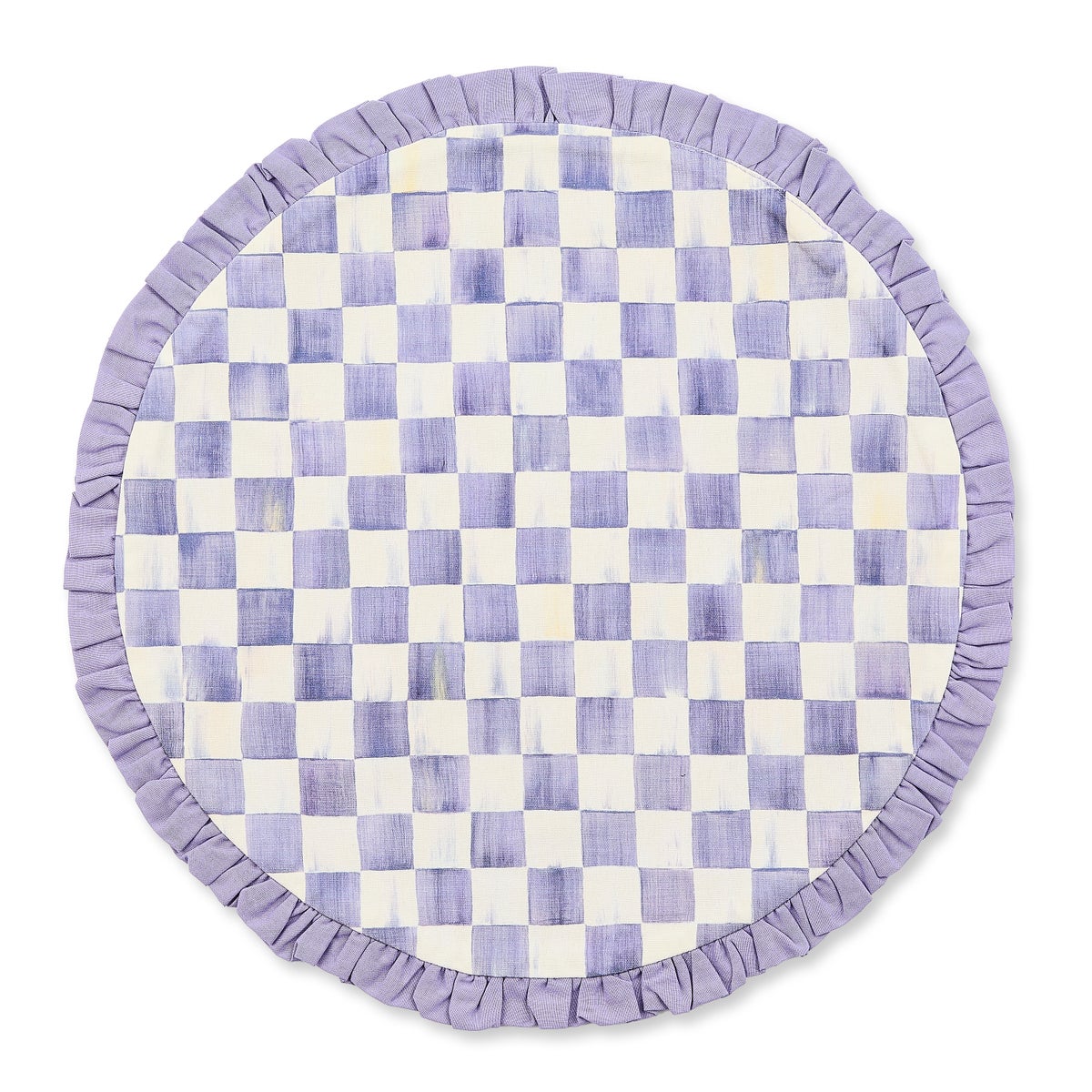 Violet Check Round Placemat