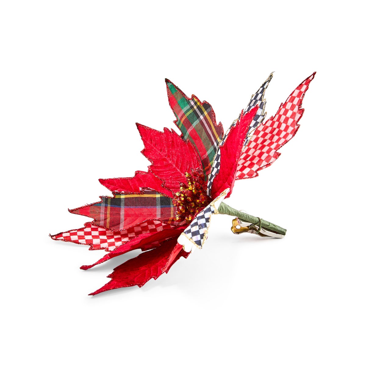 Timeless Tartan Poinsettia Clip - Image 5