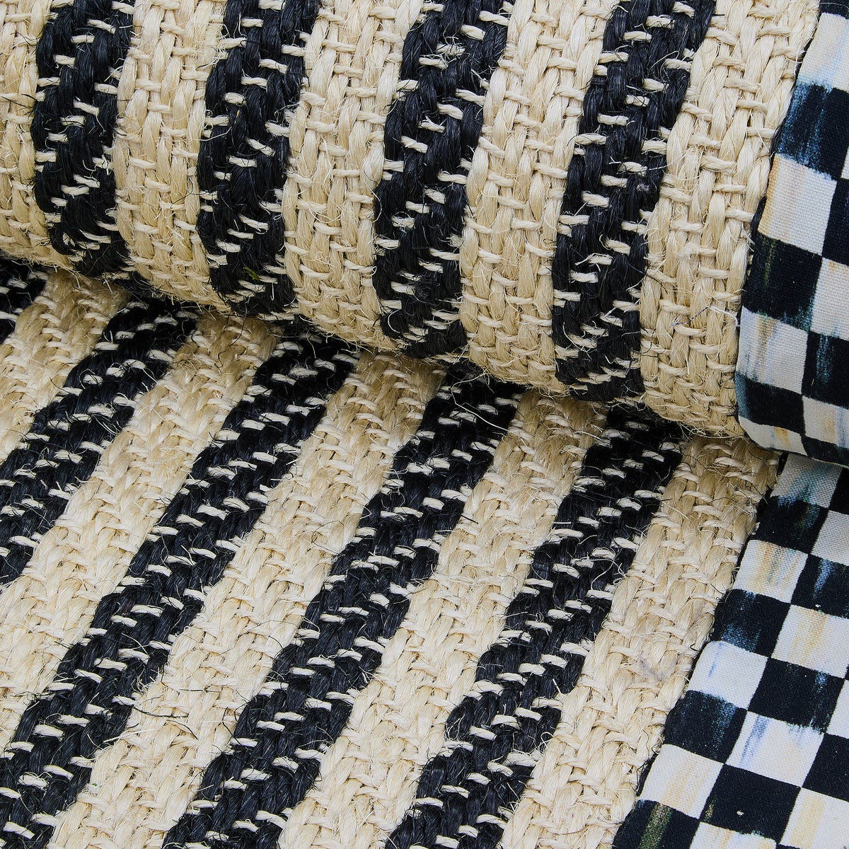 Courtly Check Herringbone Stripe 6' x 9' Sisal Rug - Image 2
