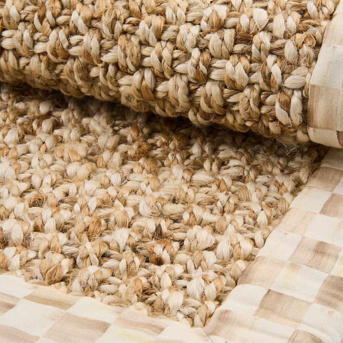 Mocha Check Chunky Jute 8' x 10' Jute Rug - Image 3