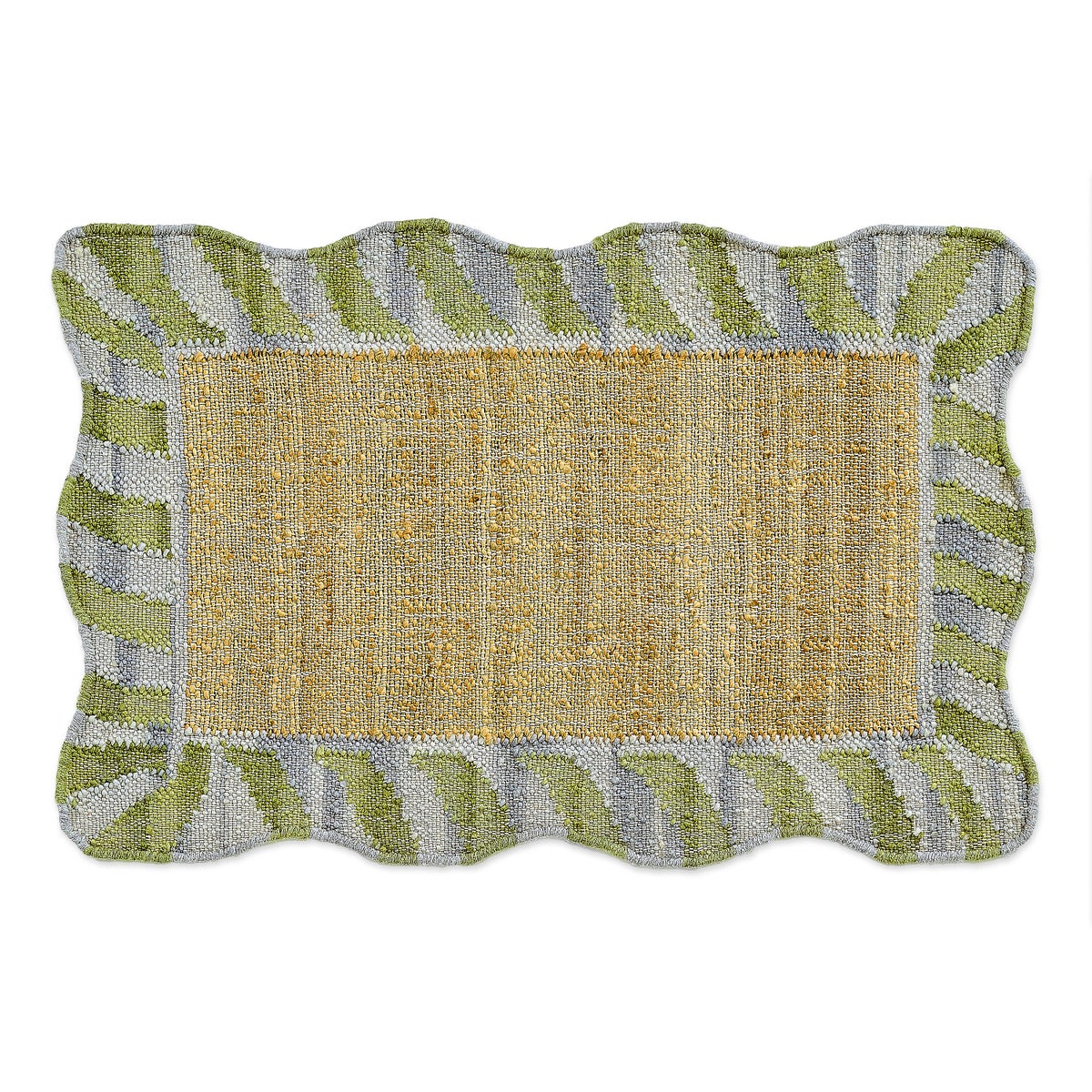 Jute Scalloped Purple and Green 2' x 3' Rug