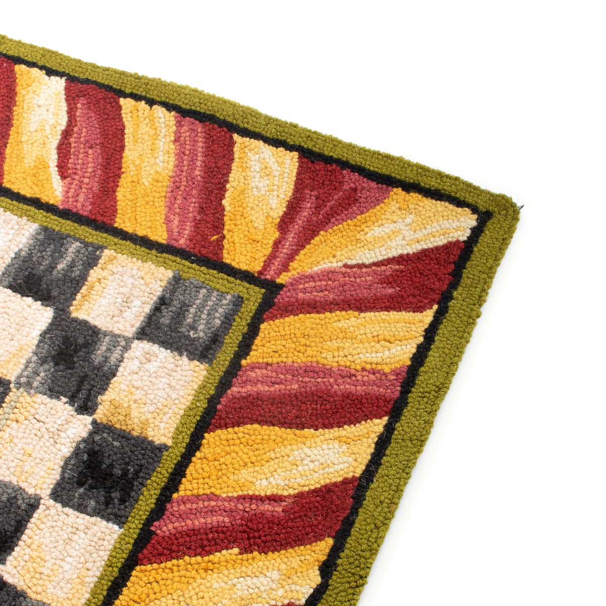 Courtly Check Red & Gold 2' x 3' Rug - Image 3