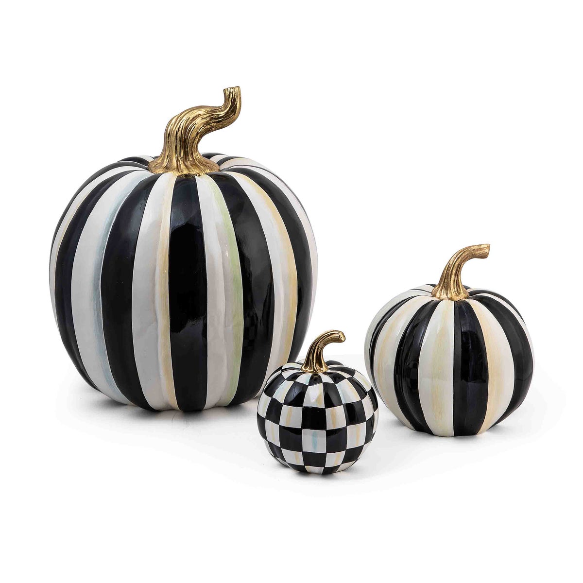 Courtly Stripe Glossy Large Pumpkin - Image 3