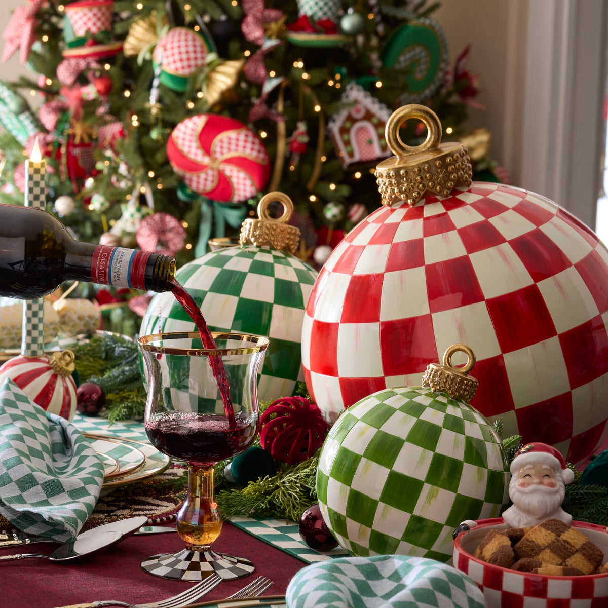 Red Check Large Tabletop Ornament - Image 6