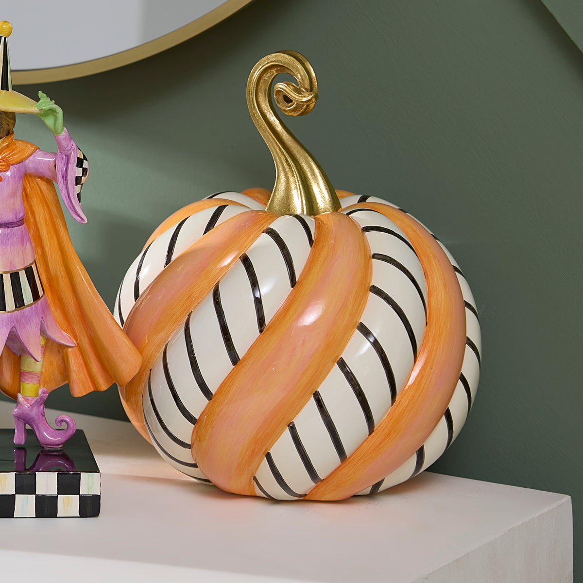 Trick or Treat Candy Swirl Medium Pumpkin - Image 2