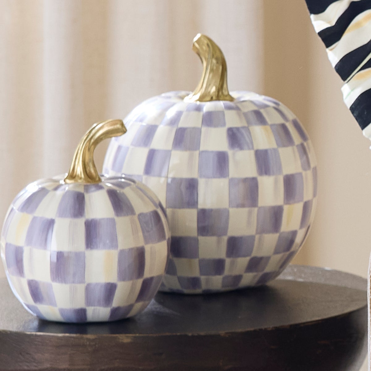 Violet Check Small Pumpkin - Image 3
