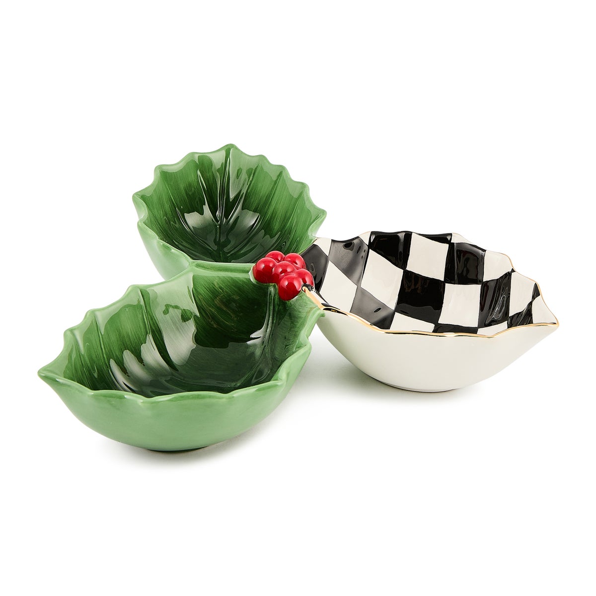 Holly Leaf Ceramic Candy Dish - Image 2