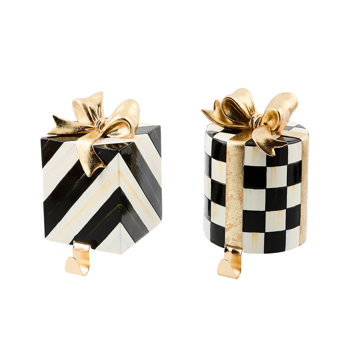 Courtly Noel Gift Box Stocking Holders, Set of 2