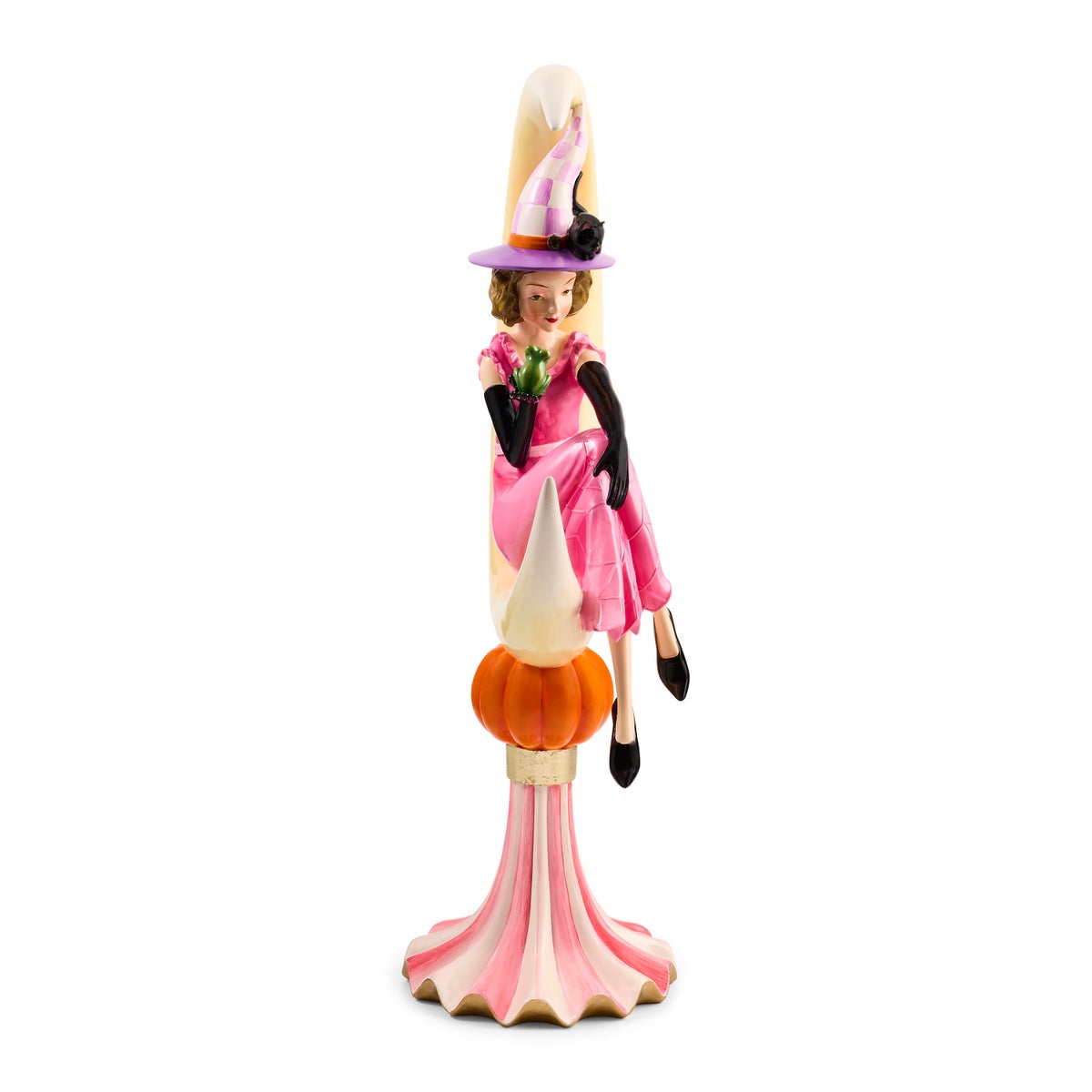 Glam 'o' ween Witch on Moon Figurine - Image 4
