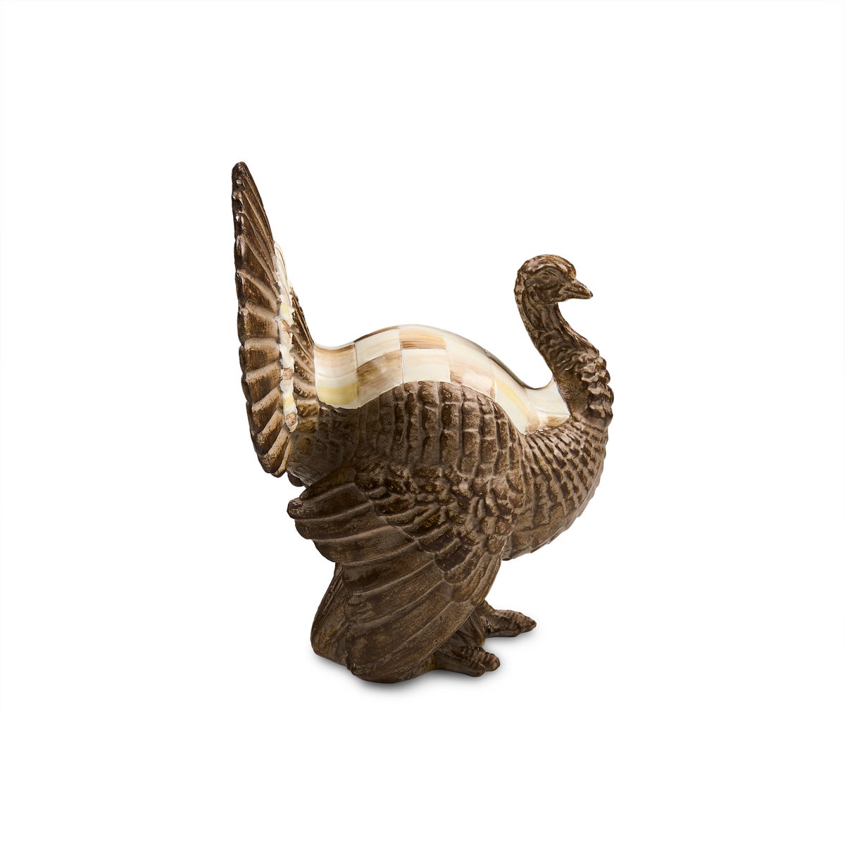 Mocha Check Mini Turkey Figurine - Image 5