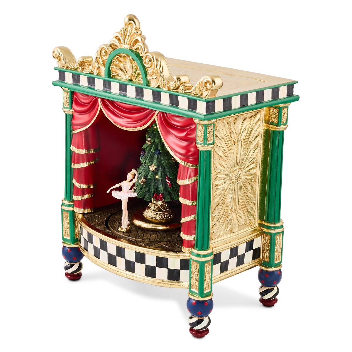 Timeless Tartan Nutcracker Stage Music Box - Image 3
