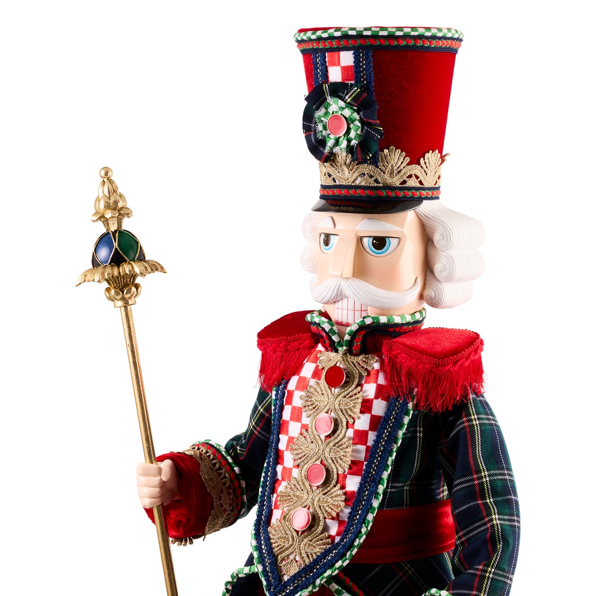 Timeless Tartan Fabric Nutcracker - Image 4