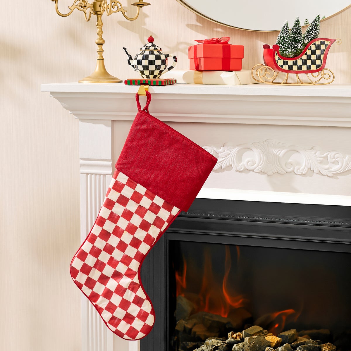 Cherry Check Stocking - Image 2