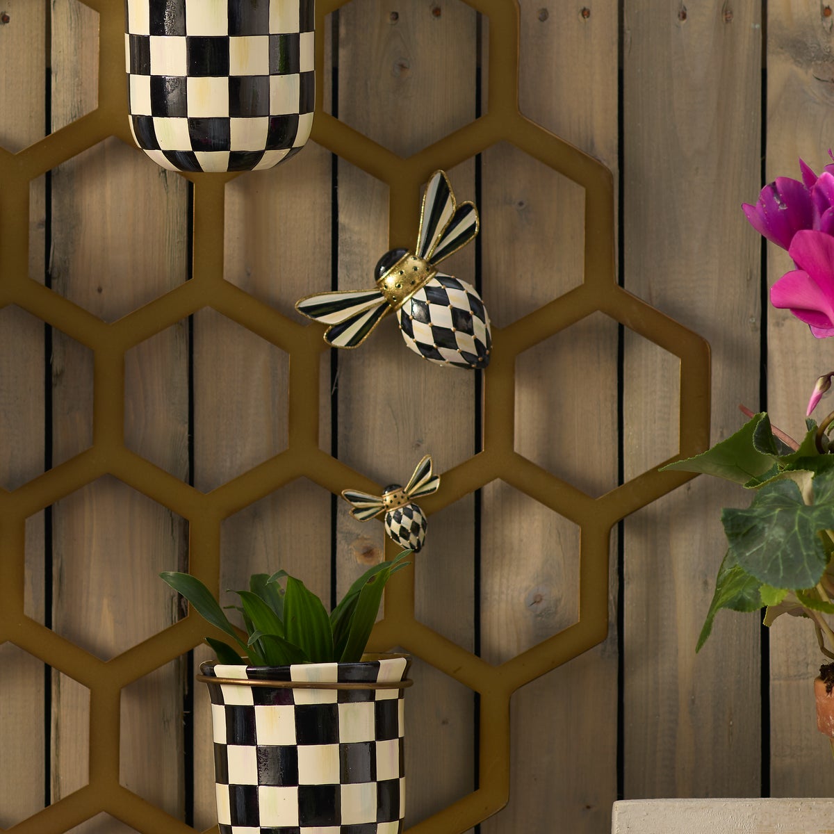 Courtly Check Bee Magnets, Set of 2 - Image 2