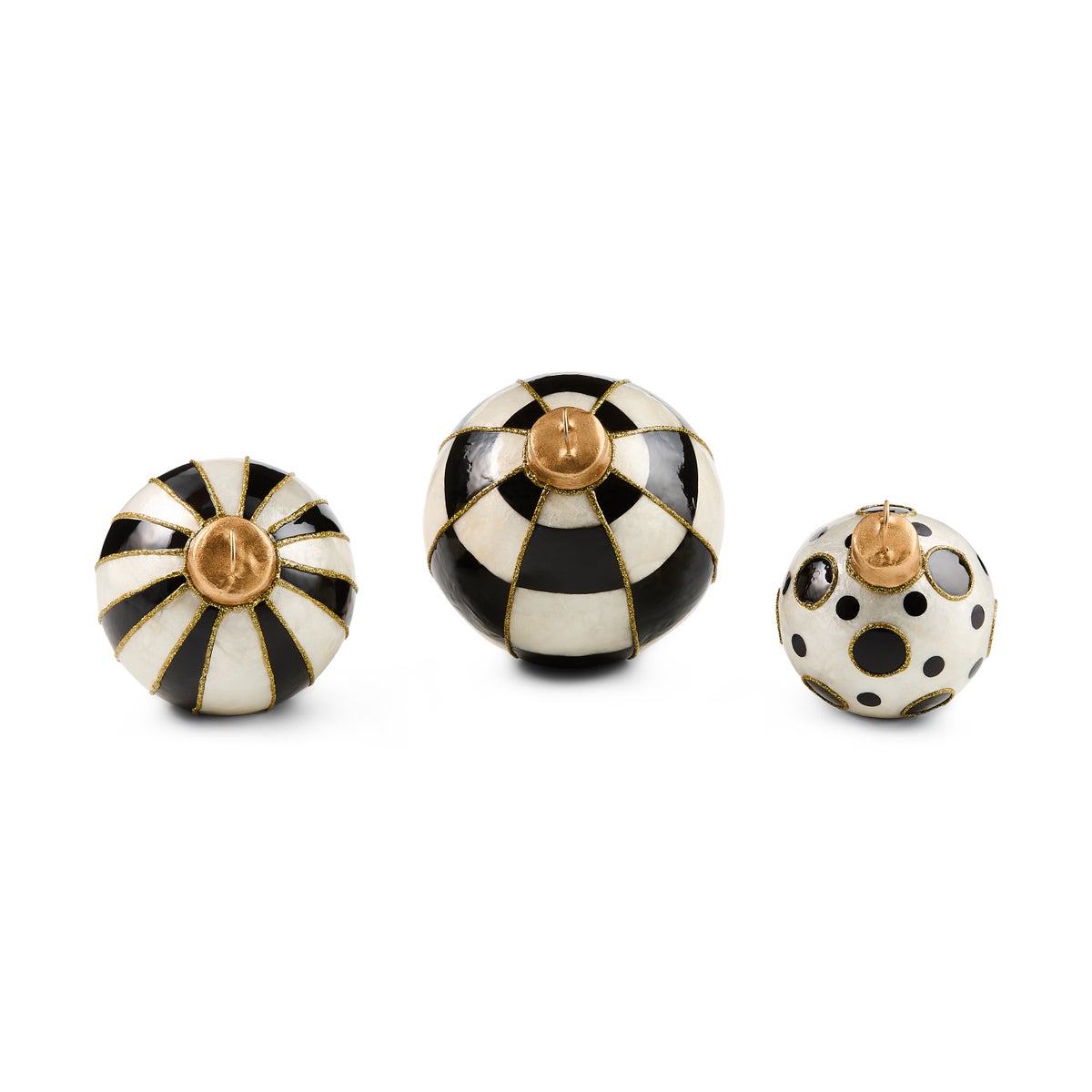 Courtly Capiz Tabletop Ornament Balls, Set of 3 - Image 3