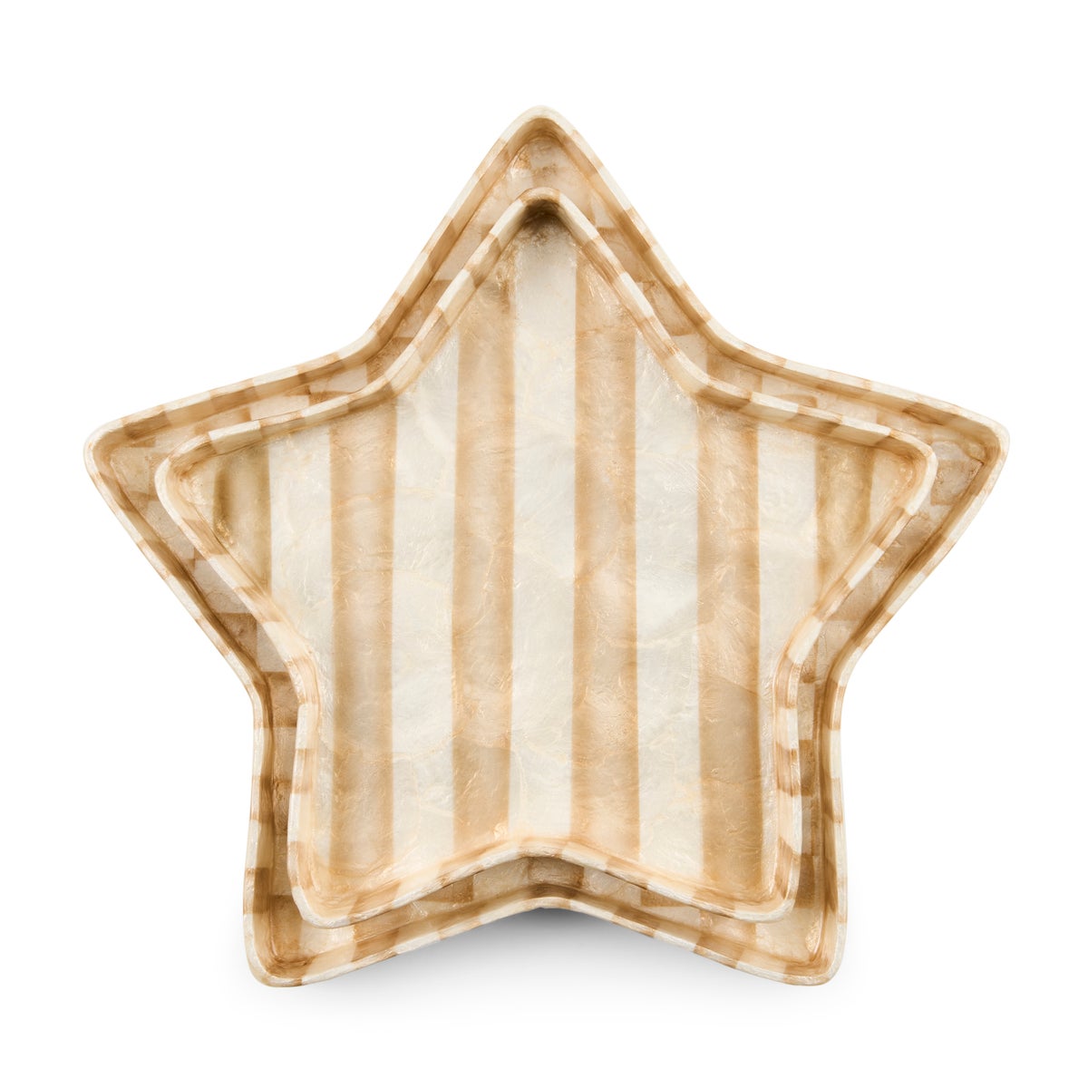 Mocha Star Capiz Trays, Set of 2 - Image 3