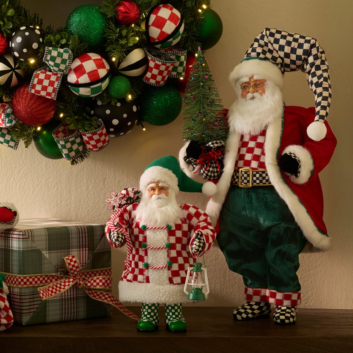 Check It Out Fabric Santa with Tree - Image 2