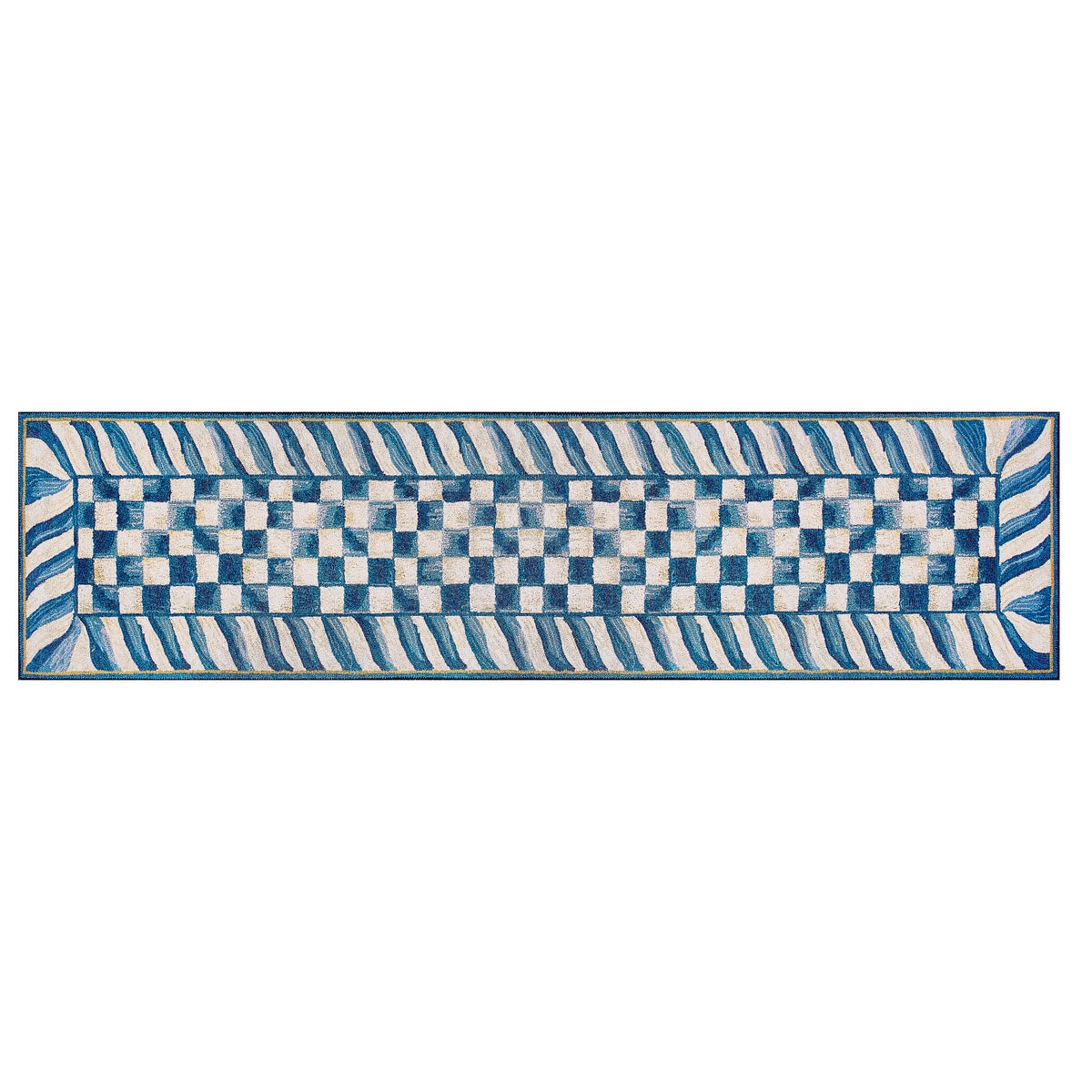 Truly Royal Check 2'6" x 10' Washable Runner