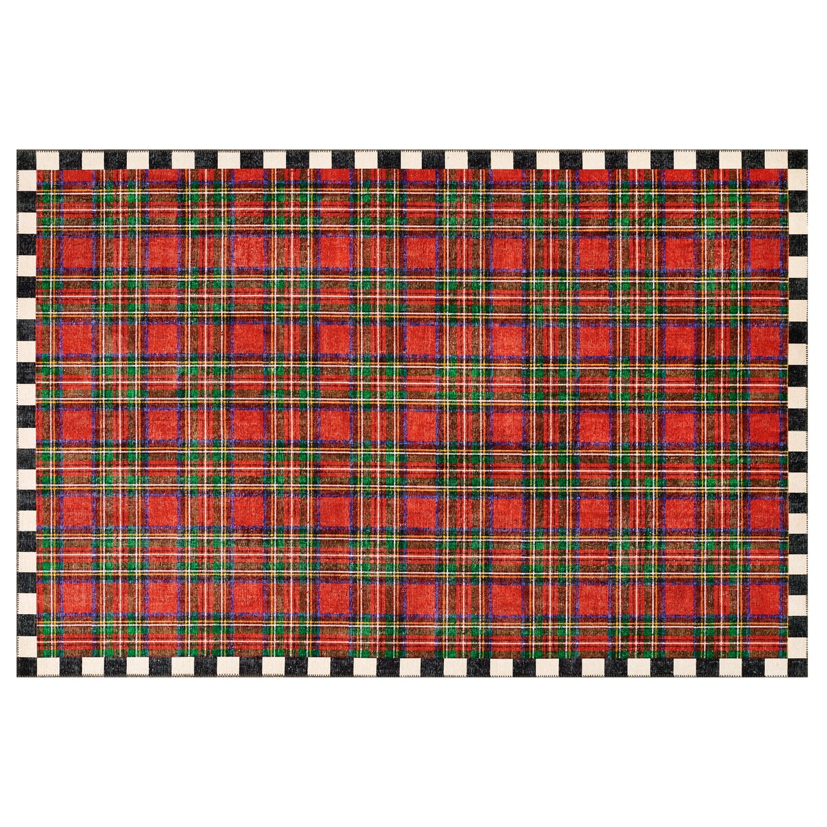 Royal Stewart Tartan Red 5' x 7'6" Washable Rug