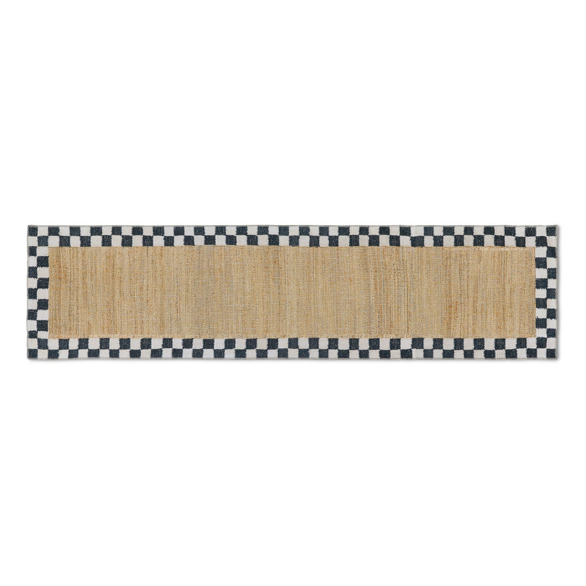 Naturals Check 2'6" x 10' Washable Runner