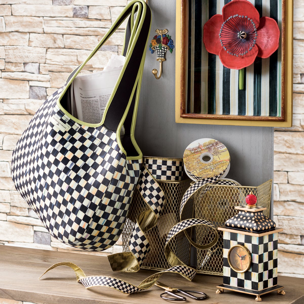 Courtly Check 2" Ribbon - Image 3