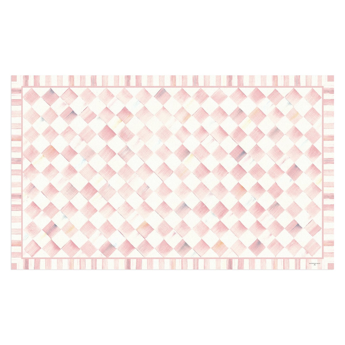 Rosy Check 3' x 5' Floor Mat