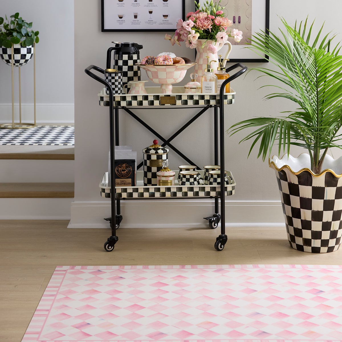 Rosy Check 3' x 5' Floor Mat - Image 2